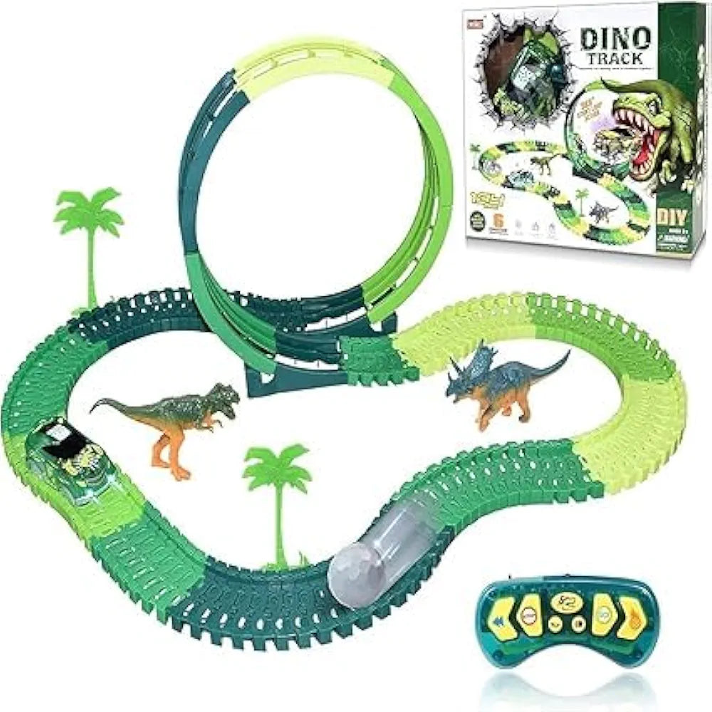 Buy Car Dinosaur with Flexible Tracks, Mini Car Toys for Kids, 2 Dinosaur Toy Figures &  Bridge | Toys for 3 + | sams toy World Sam's Toy World  Sams toy world shop in Ahmedabad Gujarat 