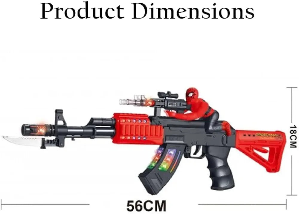 Buy Spidarman Light and Sound-Kids Pretend Play Tactical Toy Gun, Costume Aid Warrior Fighter Military Combat Role Play Toy Gun for Children-Black & red Sam's Toy World  Sams toy world shop in Ahmedabad Gujarat 