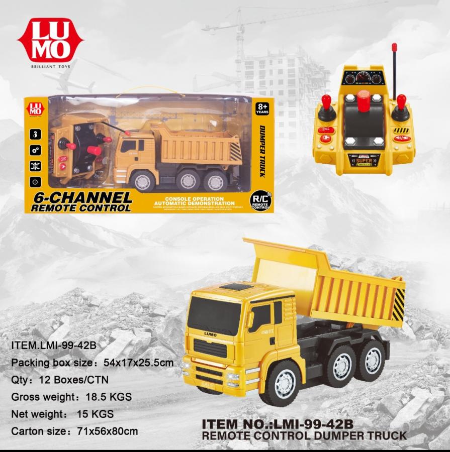 Buy RC Dump Truck Remote Control Construction Vehicle Toy with Sound and Light | sams toy world samstoy.in Sams toy world shop in Ahmedabad Gujarat 