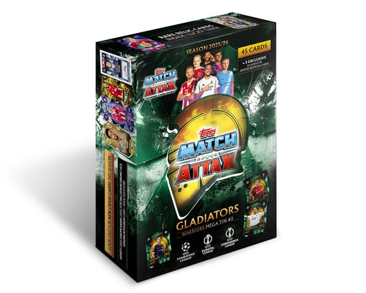 Match Attax Champions League 25/26 Mega Tin Random Color (45 Cards + 3 Gladiators Limited Edition)