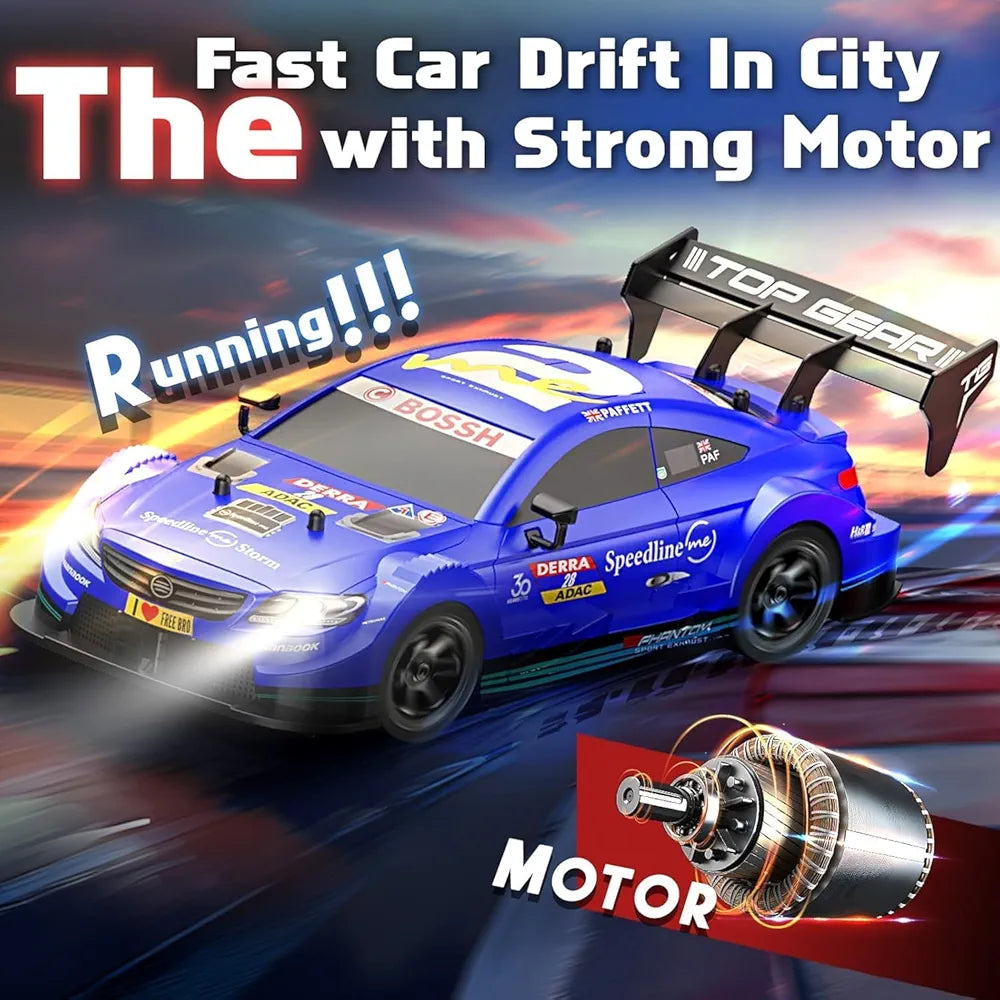 Buy RC Drift Car, 40KM/H 4WD 2.4GHz Remote Control Cars with LED Light, Racing and 4 Drifting Wheels, 1 Rechargeable Batteries, samstoy.in Sams toy world shop in Ahmedabad Gujarat 