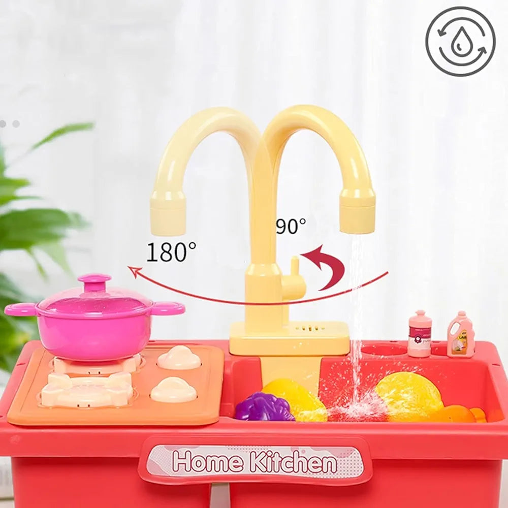 Buy Washbasin Toy, Electric Kitchen Play Sink with Water Circuit, Dishwasher, Toys with Simulated Tap and Included Kitchen Accessories for Children | sams toy world Sam's Toy World  Sams toy world shop in Ahmedabad Gujarat 