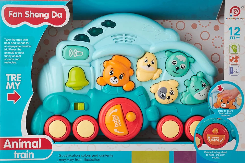 Buy Music Train ToyMade  
for baby Tarin engine sound with flashing light Animal sing with the melodies happily | sams toy world Sam's Toy World  Sams toy world shop in Ahmedabad Gujarat 