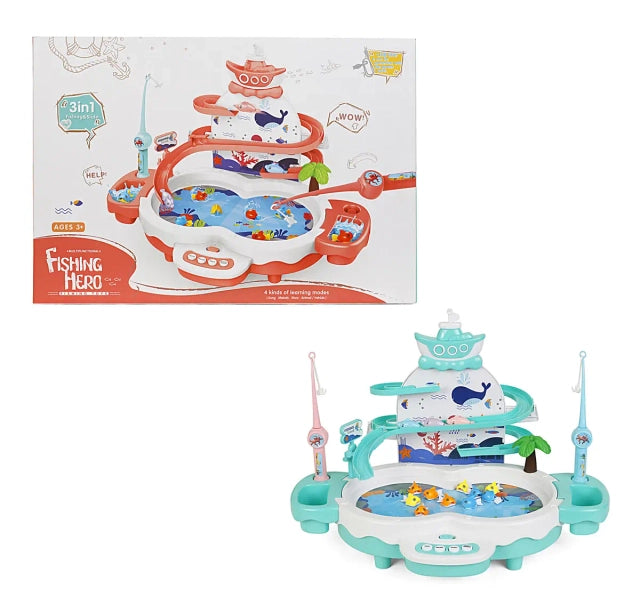 Buy Fishing Hero Multifunctional Fishing Toys, 3in1 Fishing & Slide, 3Y+, Green samstoy.in Sams toy world shop in Ahmedabad Gujarat 