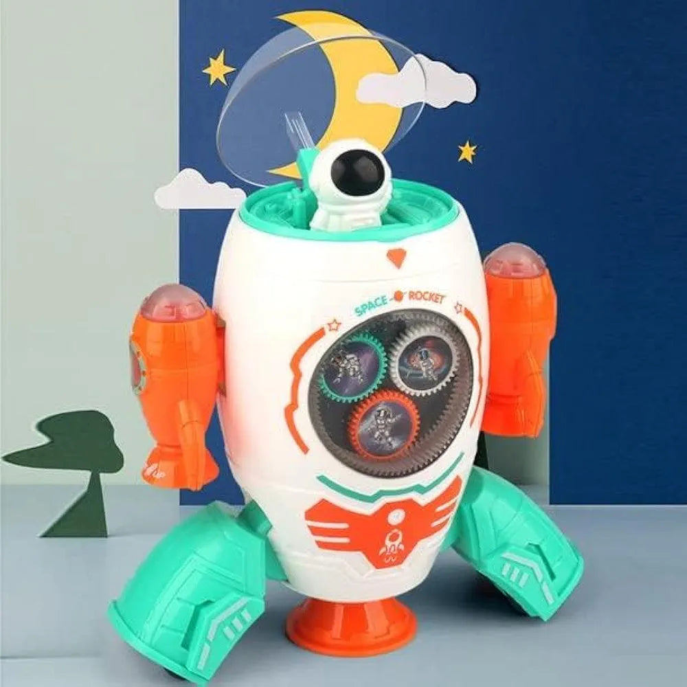Space Rocket Dancing Robot Toy for Kids | Comes Up with 360Β° Rotation ...