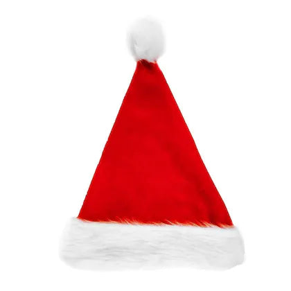 Buy Plush Santa Red Hat With Plush Ball, Velvet Red Santa Hat For Christmas, X-mas Party Hat for Adults, Santa Claus Hats | sams toy world Sam's Toy World  Sams toy world shop in Ahmedabad Gujarat 