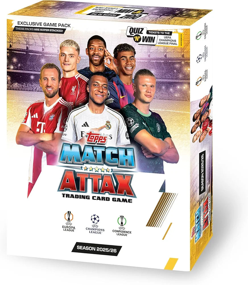 Buy UEFA Champions League Match Attax 2025-26 Trading and Collectible Card Game (Exclusive Game Pack) | sams toy world Sam's Toy World  Sams toy world shop in Ahmedabad Gujarat 