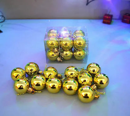 Buy 12 pcs 3CM Multi Christmas Tree Baubles Balls Decor Hanging Ornament for Xmas 12 Pcs | sams toy world Sam's Toy World  Sams toy world shop in Ahmedabad Gujarat 