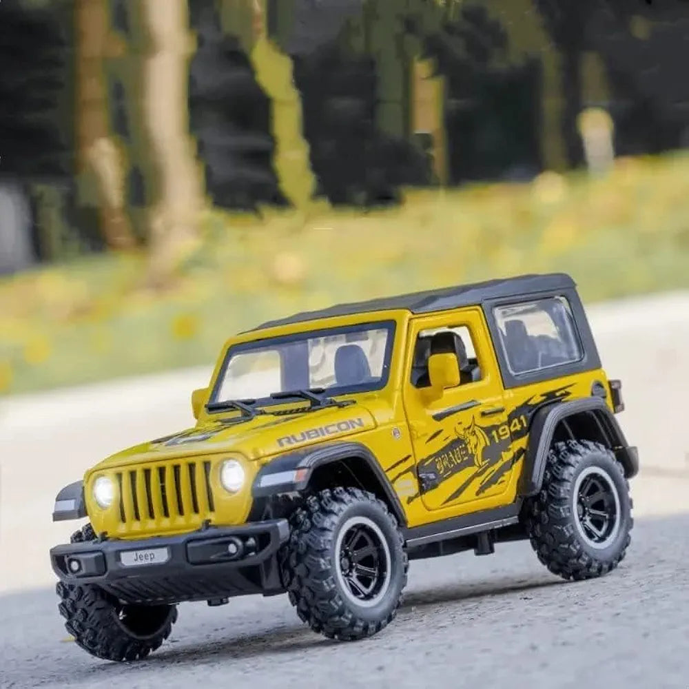 Buy Metal Pull Back Die-cast Car Model with Sound Light Mini Auto Toy for Kids Metal Model Toy Car with Sound and Light [New Model] (1:32 Scale New Wrangler Rubicon-Yellow) | sams toy world Sam's Toy World  Sams toy world shop in Ahmedabad Gujarat 