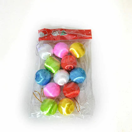 Buy Multicolor Hanging Balls Christmas Tree Ornaments 12 Piece | sams toy world Sam's Toy World  Sams toy world shop in Ahmedabad Gujarat 