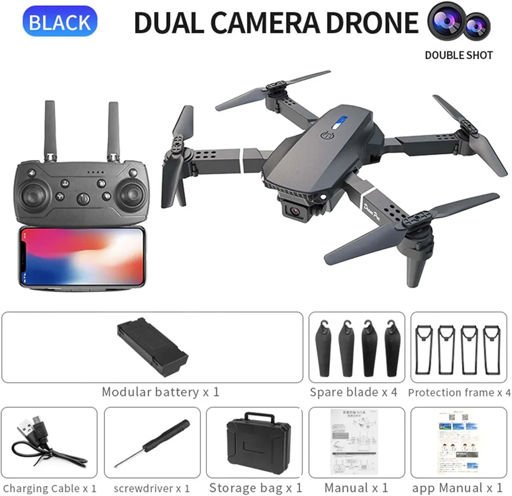 Buy Drone with Camera 1080p HD, WiFi FPV Drone for Beginners, RC Quadcopter, Gravity Sensor, Flip Mode, Departure/Landing with One Button, One Button, Return, Foldable Drones, |Sams toy World samstoy.in Sams toy world shop in Ahmedabad Gujarat 