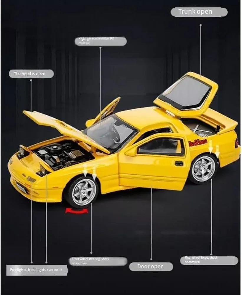 Buy 1:32 Mazda RX7 Initial D Miniature Diecast RX-7 Toy Car Model Sound & Light Doors Openable | sams toy world Sam's Toy World  Sams toy world shop in Ahmedabad Gujarat 