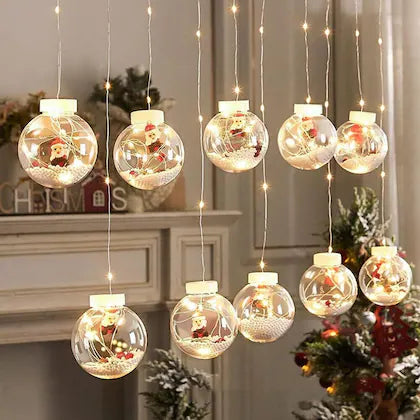 Buy Christmas Wish Ball Santa Curtain LED Lights (2.5 mtr, Pack of 1) Curtain Light For Christmas Indoor Outdoor Decoration Wedding (Warm White) Christmas Fairy Light | sams toy world Sam's Toy World  Sams toy world shop in Ahmedabad Gujarat 