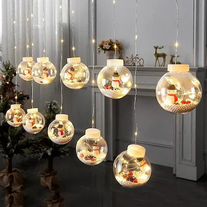Buy Christmas Wish Ball Santa Curtain LED Lights (2.5 mtr, Pack of 1) Curtain Light For Christmas Indoor Outdoor Decoration Wedding (Warm White) Christmas Fairy Light | sams toy world Sam's Toy World  Sams toy world shop in Ahmedabad Gujarat 