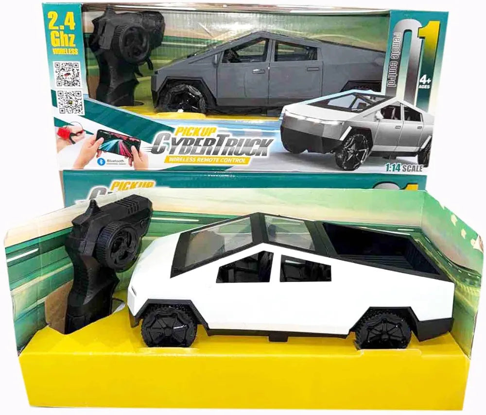 Buy Tesla Cybertruck Toy Car – 2.4GHz Remote Controlled Vehicle with Lights | Electric Toy Car for Kids | 1:14 Scale Stylish Remote Controlled Truck | sams toy world Sam's Toy World  Sams toy world shop in Ahmedabad Gujarat 
