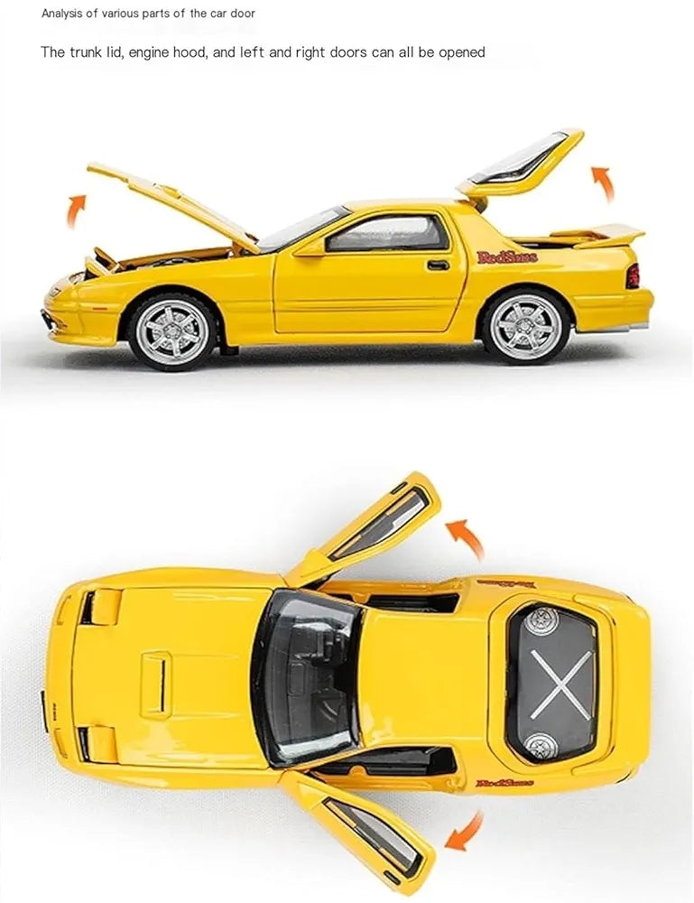 Buy 1:32 Mazda RX7 Initial D Miniature Diecast RX-7 Toy Car Model Sound & Light Doors Openable | sams toy world Sam's Toy World  Sams toy world shop in Ahmedabad Gujarat 