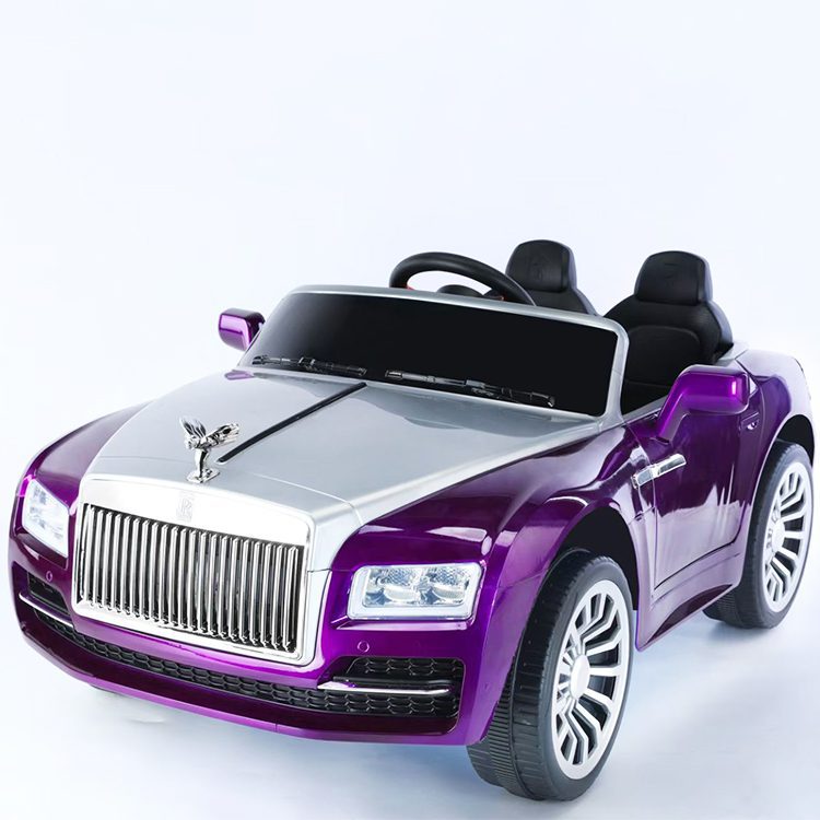 Purple Rolls Royce Battery Operated Ride on Car with Stylish Design and Comfortable Seats