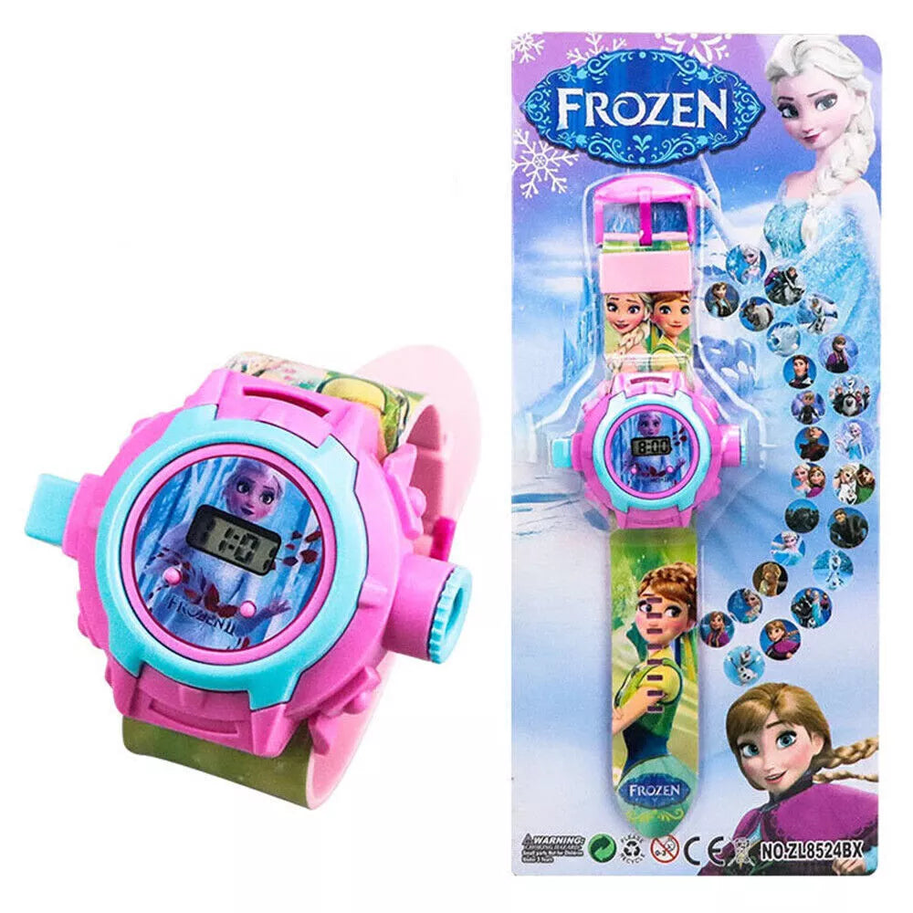 Kids Cartoon Character Digital Wrist Watches Projection 24 Images Toy Watch for boys and Girls Gifts