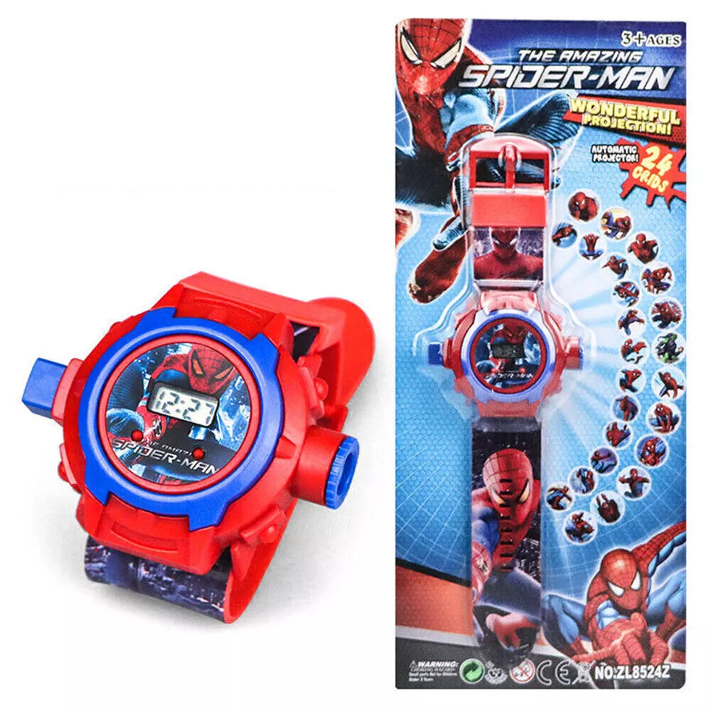 Kids Cartoon Character Digital Wrist Watches Projection 24 Images Toy Watch for boys and Girls Gifts