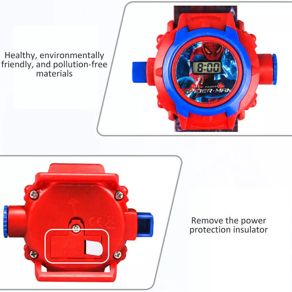 Kids Cartoon Character Digital Wrist Watches Projection 24 Images Toy Watch for boys and Girls Gifts