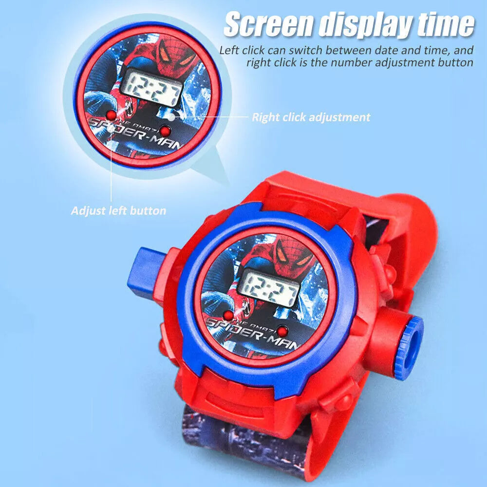 Kids Cartoon Character Digital Wrist Watches Projection 24 Images Toy Watch for boys and Girls Gifts