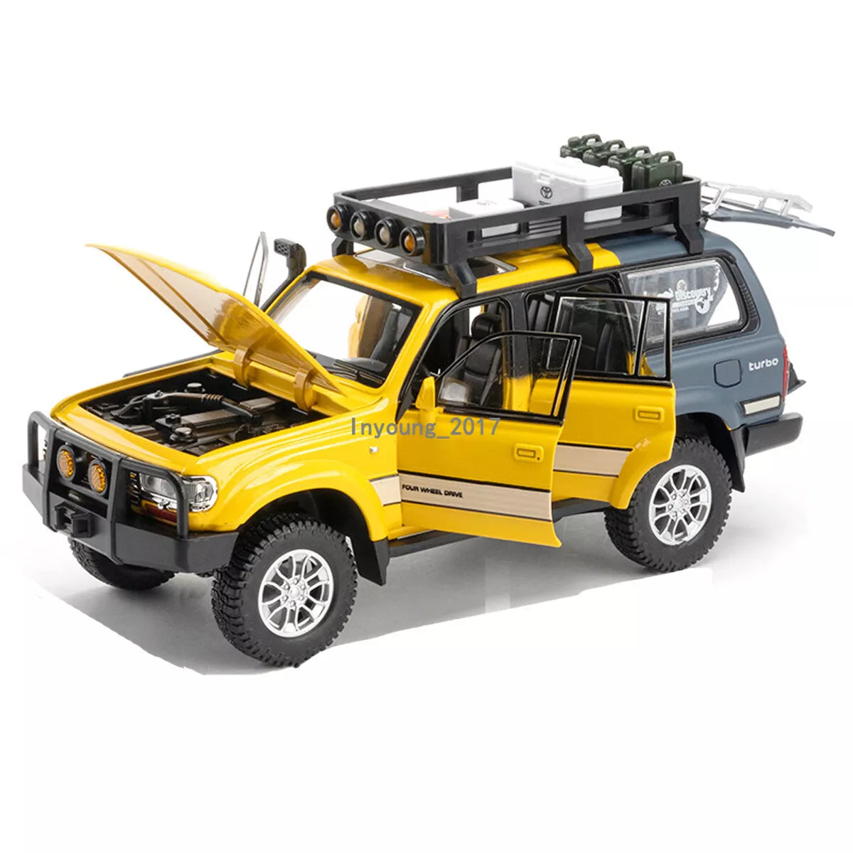 Sams Toy 1:24 Land Cruiser LC80 Model Car Diecast Toy Cars Toy for Boy Kids Gift