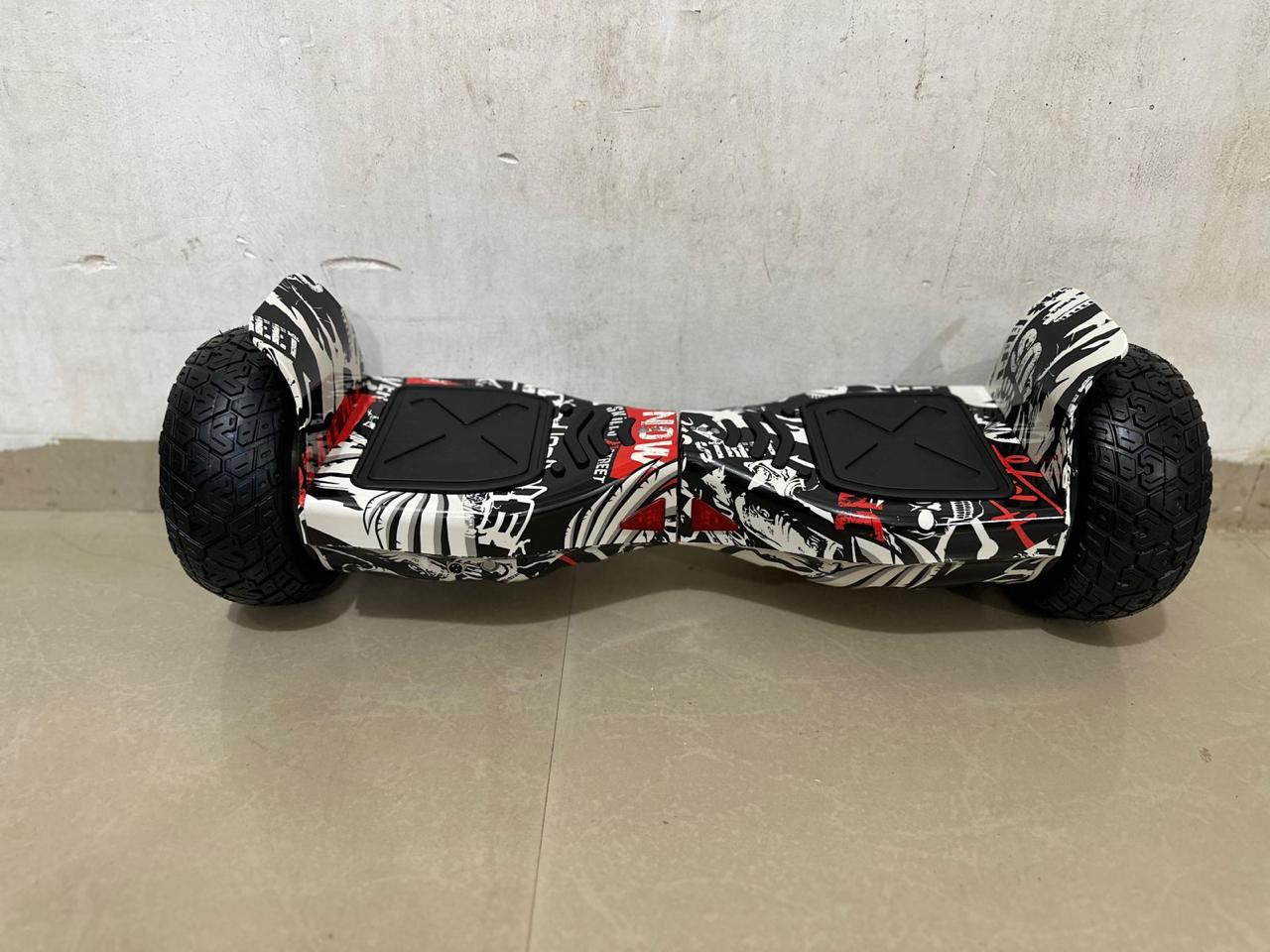 Black and white graffiti hoverboard side view for outdoor fun, hoverboard hoverboards Sam's Ahmedabad Gujarat