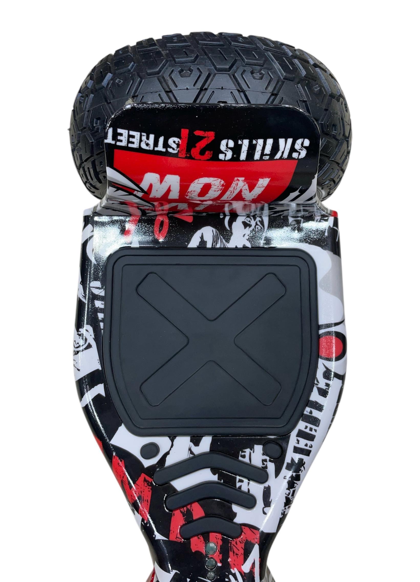 Top view of a colorful hoverboard with black rubber wheels, perfect for outdoor play, Sam's Ahmedabad Gujarat hoverboards