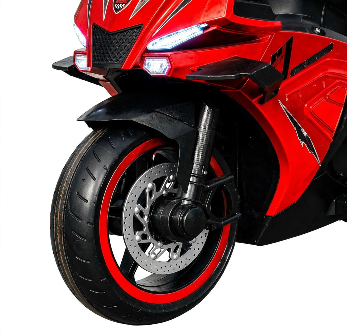 Kids Bike Electric rechargeable ride on children bike by Sam's Ahmedabad in red for ages 3-7 from Sam's Toy World