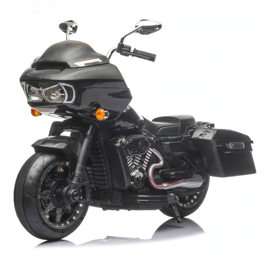Jumbo size kids electric rechargeable ride on bike Harley model in black for ages 3 to 7 at Sam's Toy World