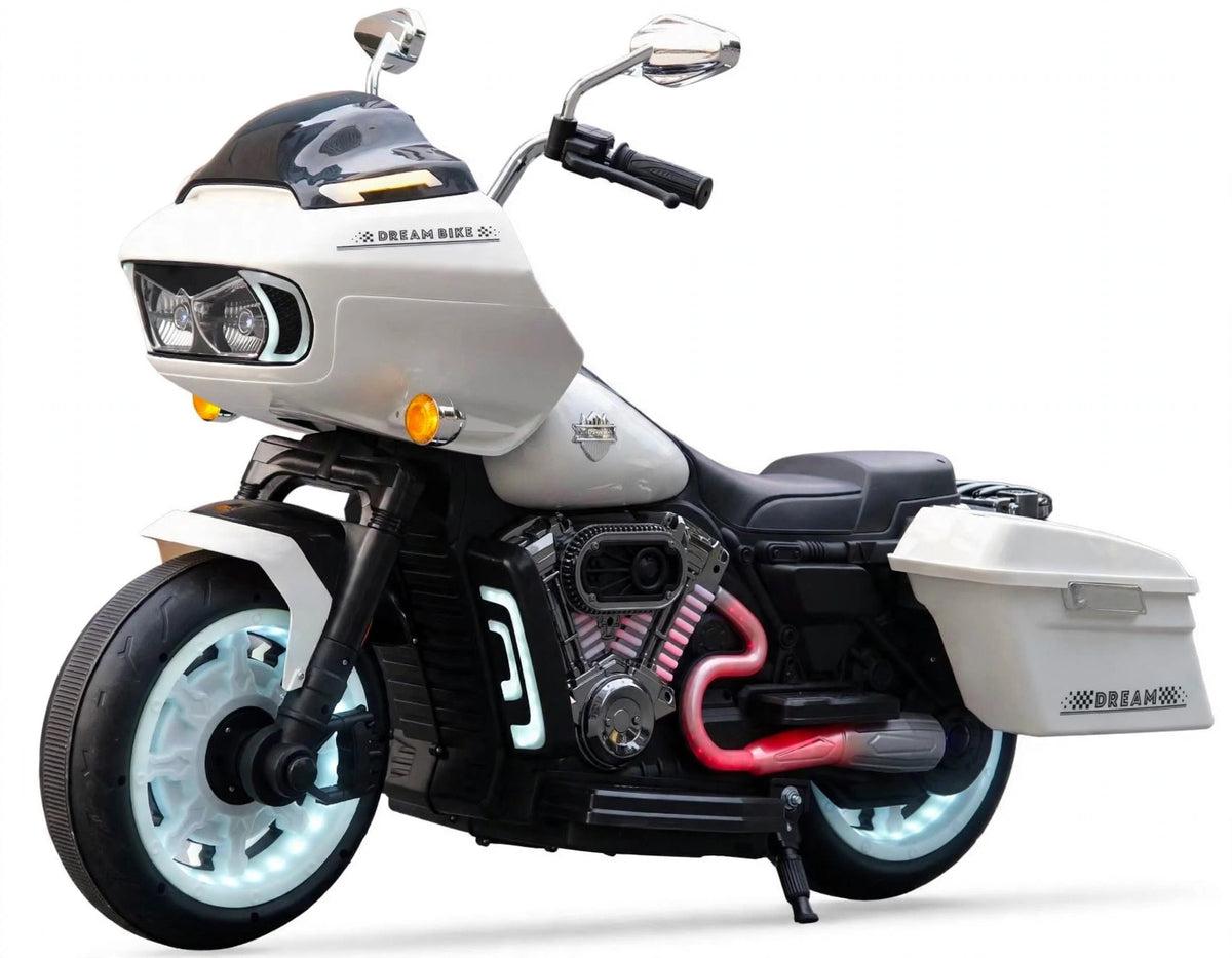 Jumbo size kids electric rechargeable ride on bike harley model at Sam's Toy Ahmedabad with sleek design for ages 3-7