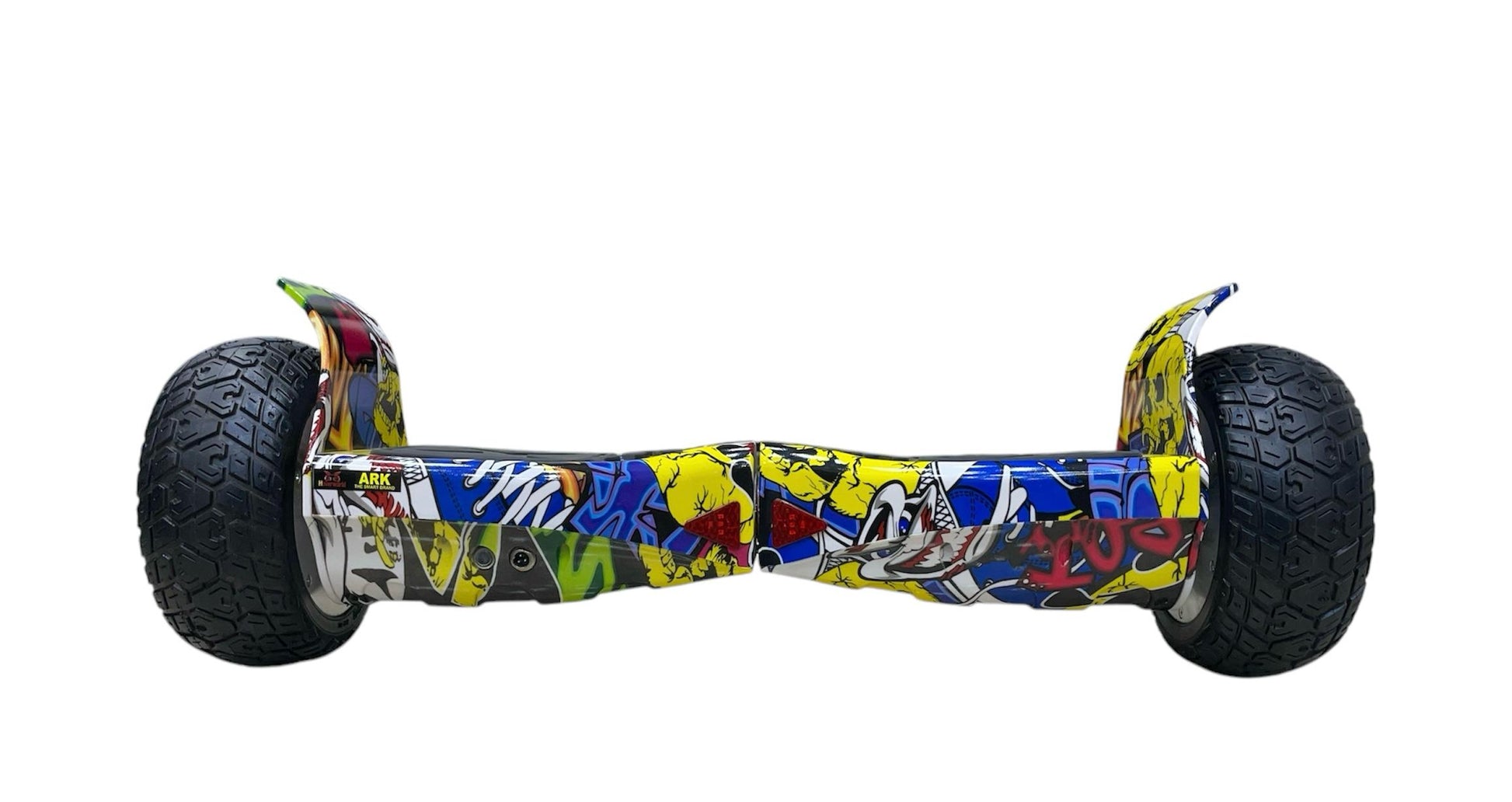 Colorful hoverboard off-road Sam's Toy Ahmedabad Gujarat, side view, designed for adventurous outdoor fun