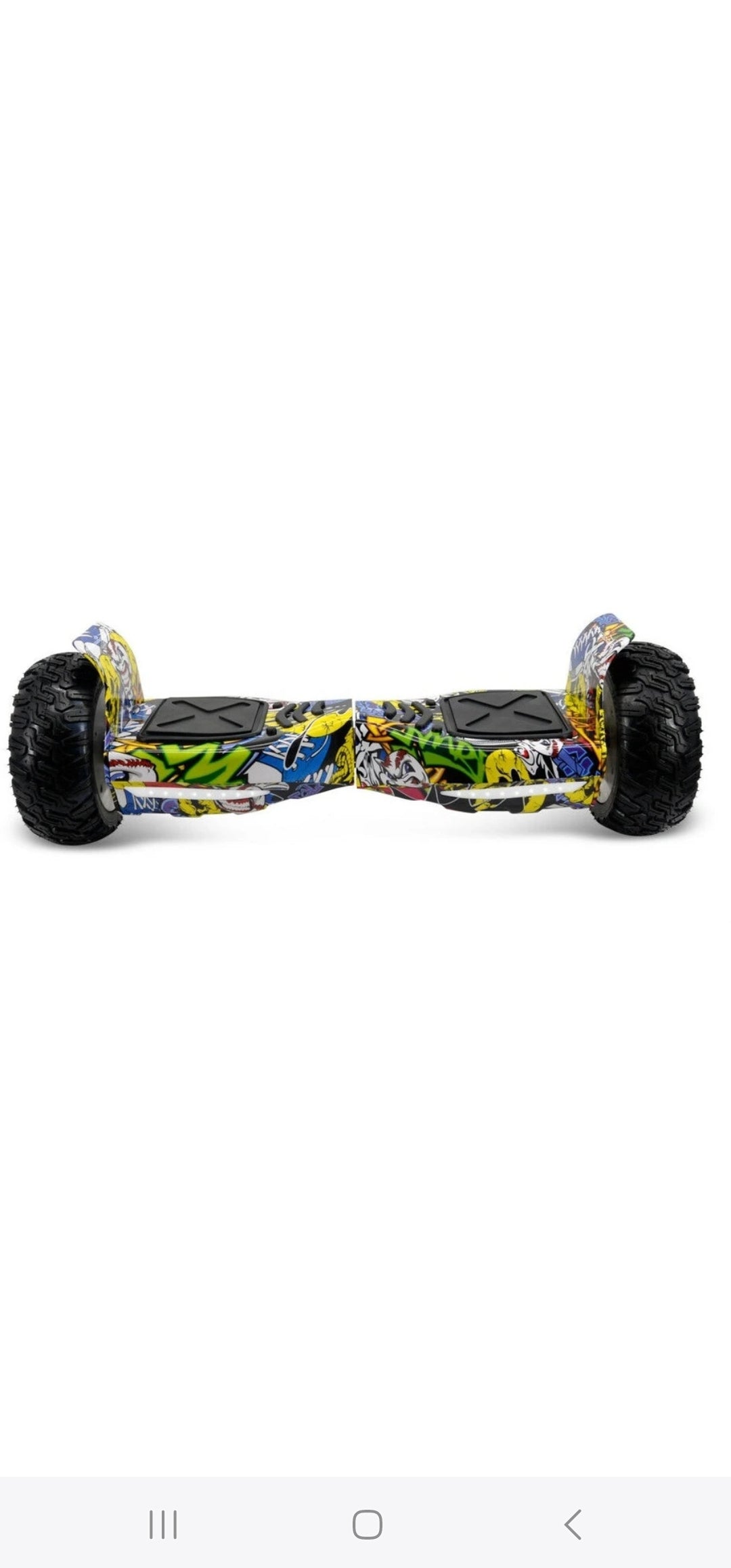 Colorful hoverboard off-road Sam's Toy Ahmedabad Gujarat, front view, designed for outdoor adventure.