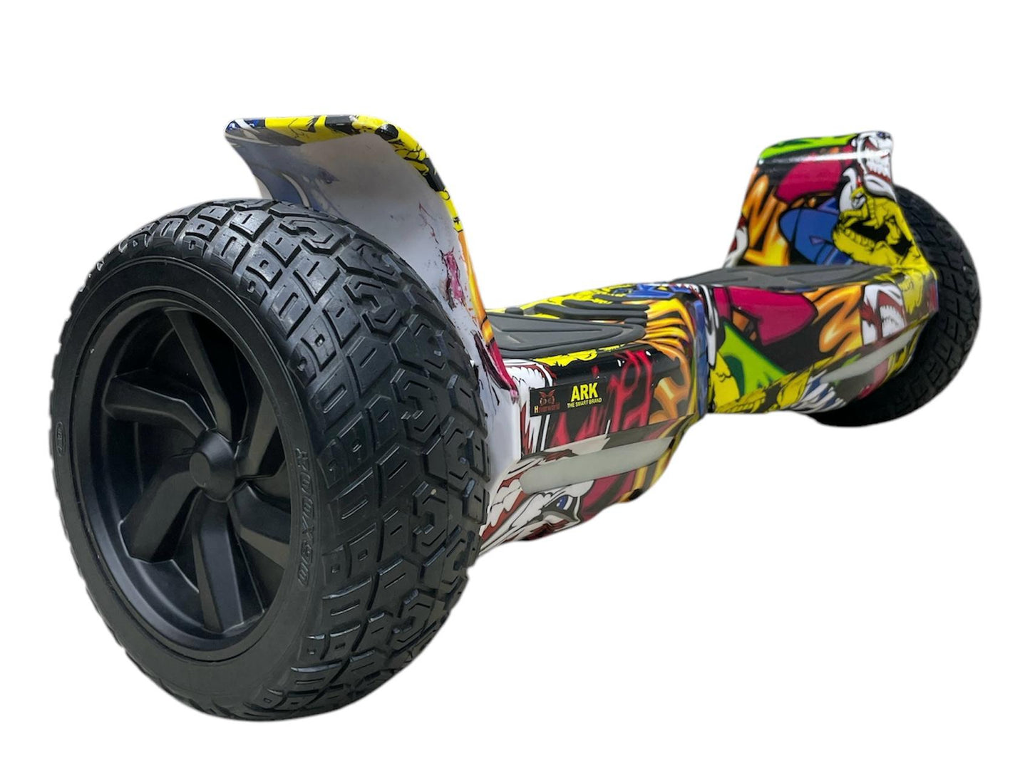 Colorful hoverboard off-road Sam's Toy Ahmedabad Gujarat, front view, designed for outdoor adventure and fun
