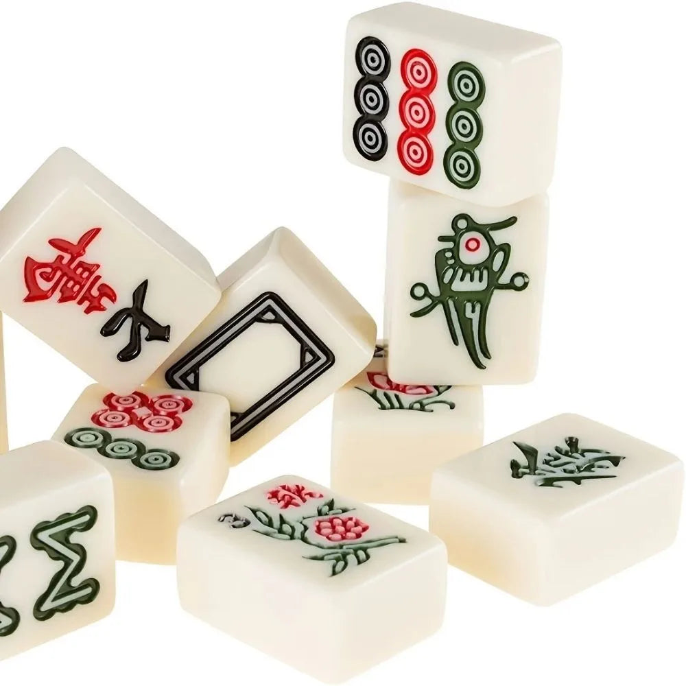 Colorful mah jongg game tiles arranged in various positions, perfect for playing mah jongg games in Ahmedabad by Sam's Toy