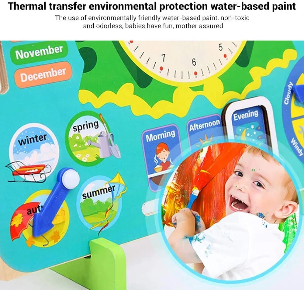Montessori educational toy Sam's Toy wooden toy with colorful seasonal activities for toddlers at Sam's Toy World
