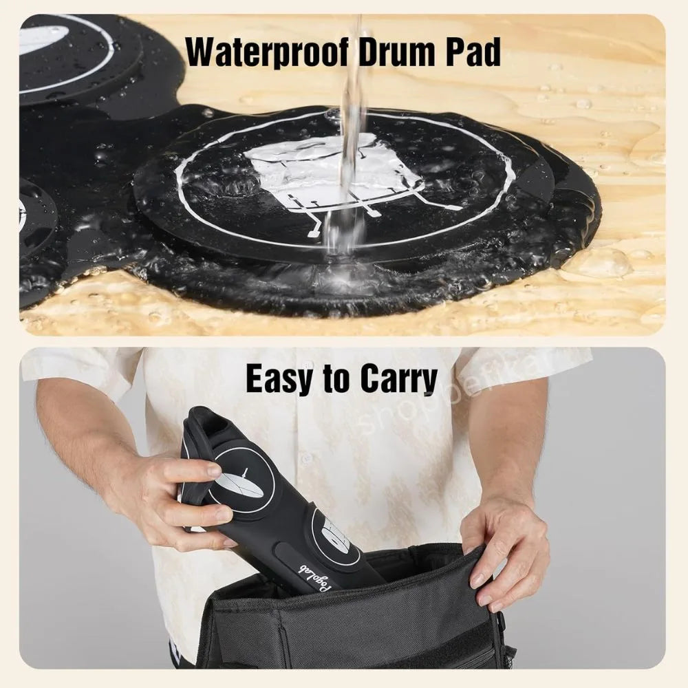 Portable electronic drum kit Ahmedabad for kids at Sam's Toy, waterproof drum pad and easy to carry design