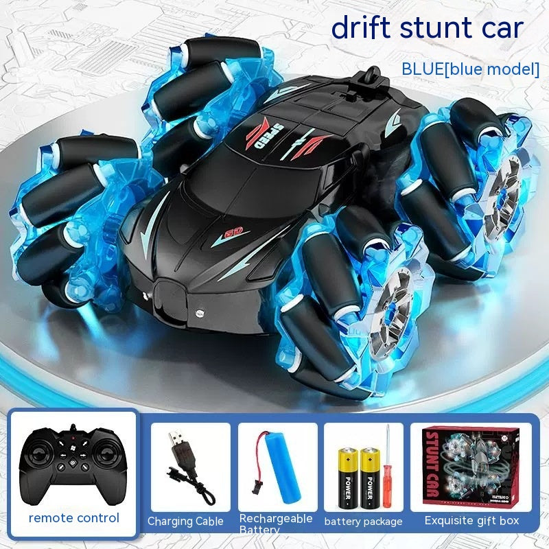 Remote Control Car Toy Gesture Induction Drift Electric Tumbling in blue for ages 8 and up from Sam's Toy World