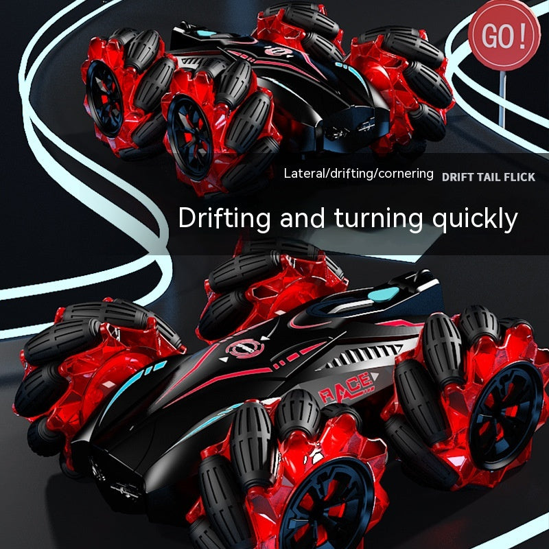 Remote Control Car Toy in black and red with gesture induction drift for kids from Sam's Toy World