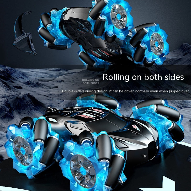 Remote Control Car Toy Gesture Induction Drift Electric Tumbling with Blue Lights for Kids by Sam's Toy World