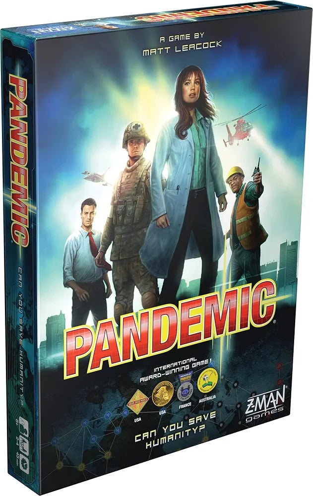 Pandemic board game cooperative Sam's Toy World Ahmedabad featuring strategy and teamwork in a colorful box design