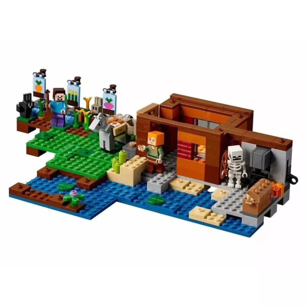 Minecraft set Lego by Sam's Toy World Ahmedabad Gujarat featuring colorful building blocks with figures and scenery