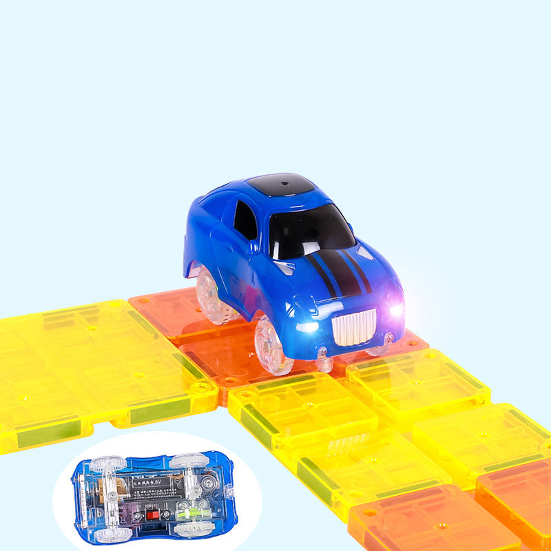 Blue toy car for ages 5 and up, compatible with magnetic for tiles Sam's Toy World Ahmedabad