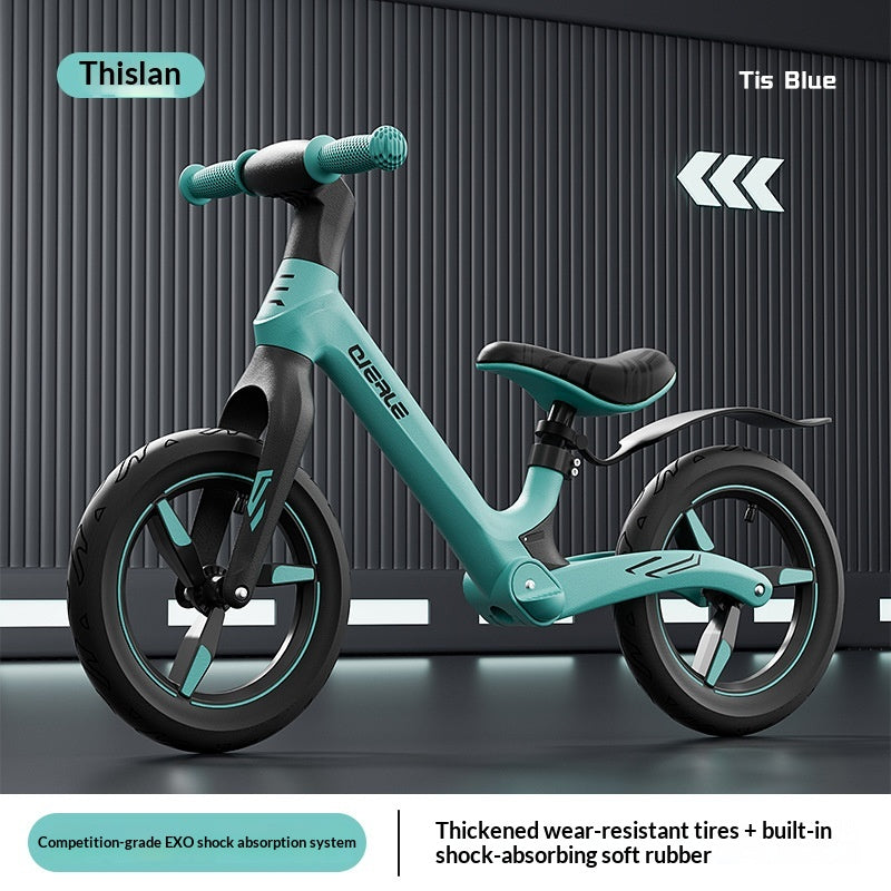 Thickened blue balance bike toddler Sam's Toy World Ahmedabad with wear-resistant tires for ages 2-5