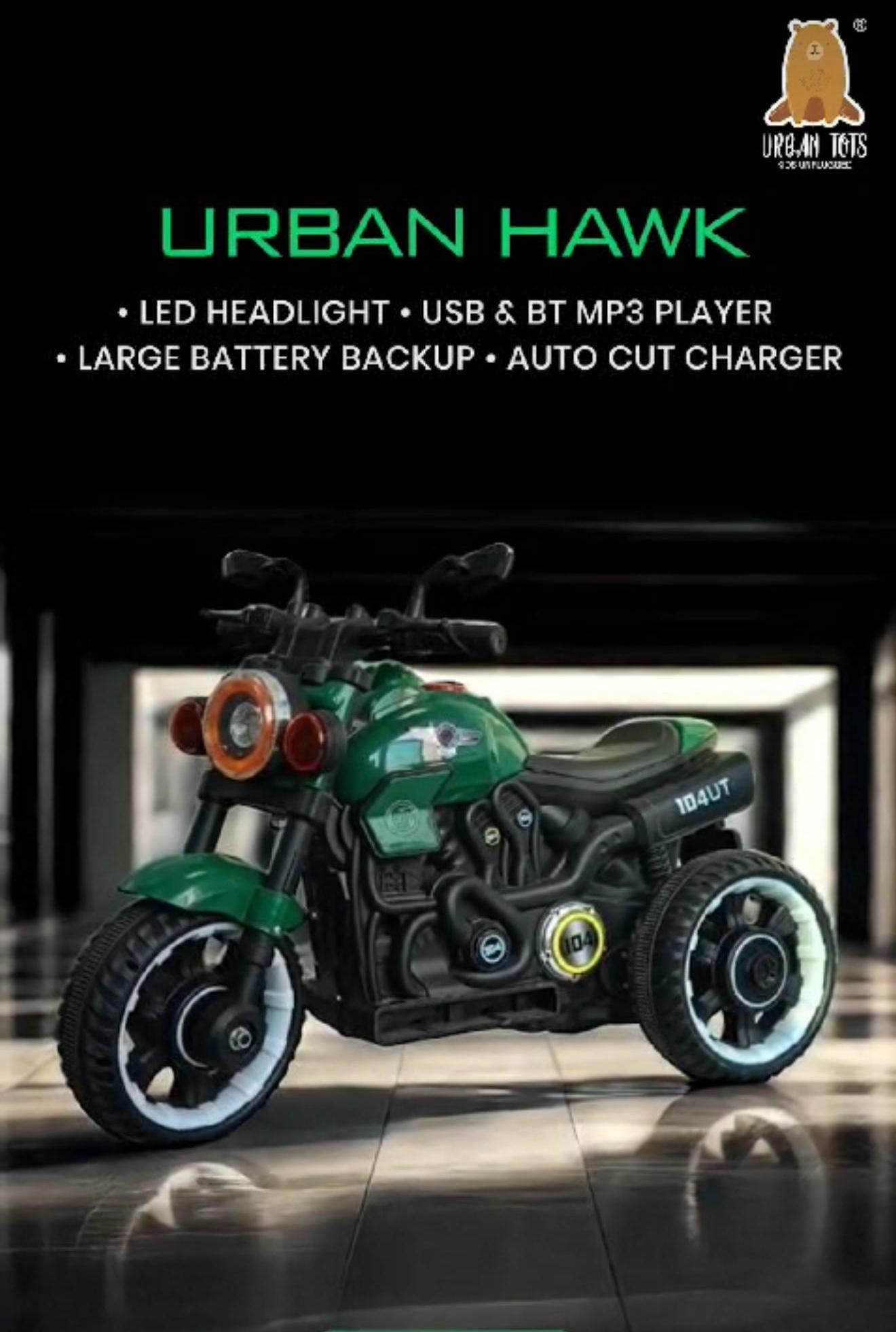 Battery operated sports bike for kids with LED headlight and USB MP3 player ₹2499 only at Sam’s Toy World Ahmedabad