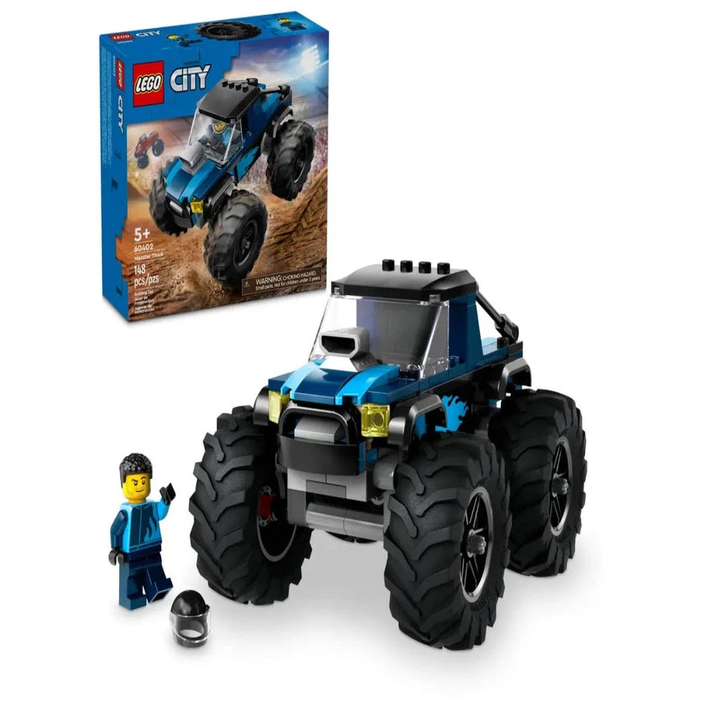 LEGO City blue monster truck set with driver minifigure and box Buy LEGO City toys online India Sam's Toy World Ahmedabad .