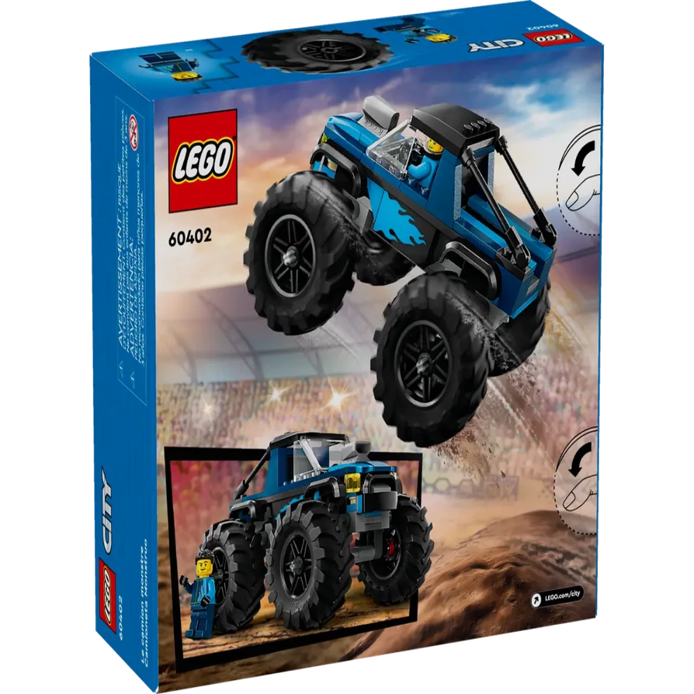 Buy LEGO City toys online India Sam's Toy World Ahmedabad . Blue LEGO City monster truck set 60402 with minifigure