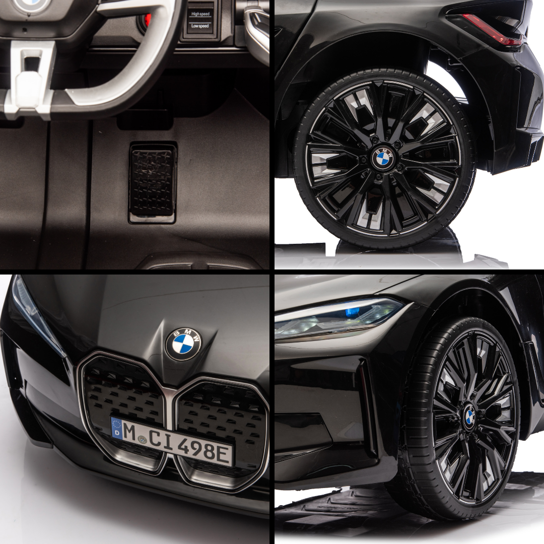 Black childs ride on electric car in Ahmedabad at Sam's Toy World, featuring sleek design and stylish wheels