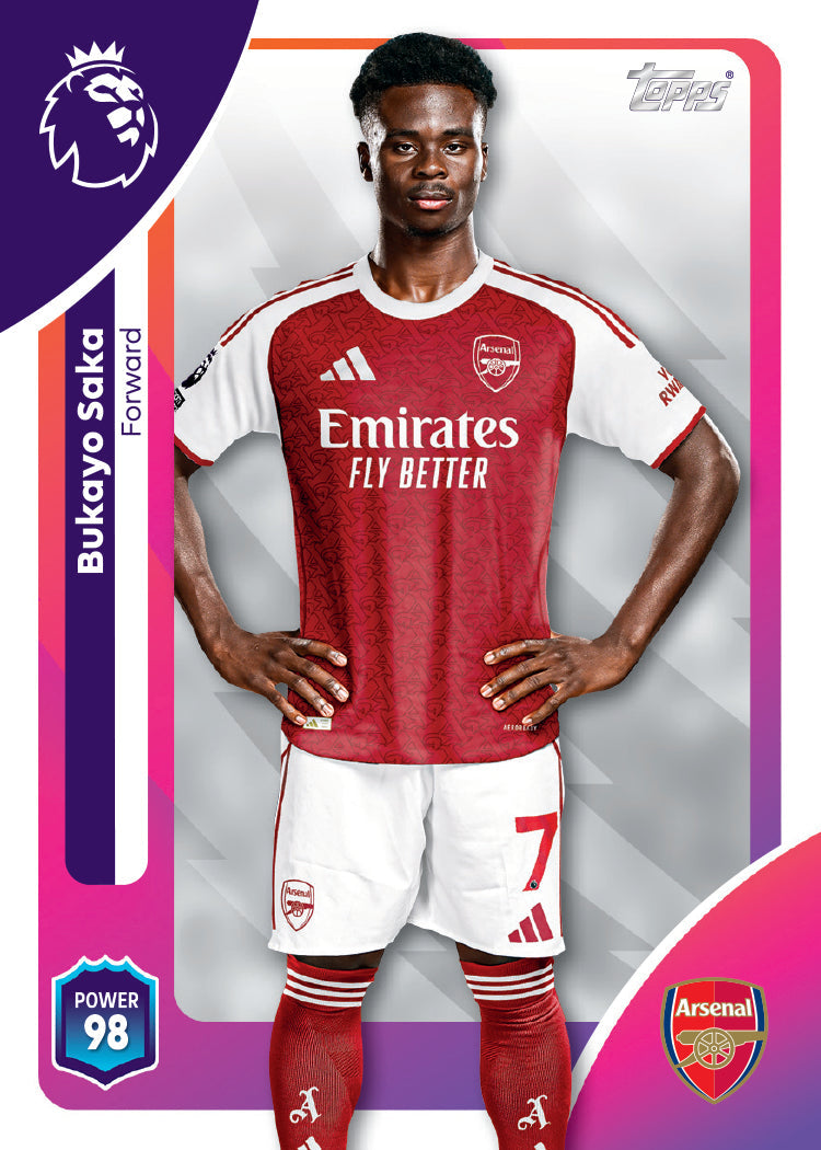 Football trading cards Ahmedabad store Topps Premier League 2026 | Debut Edition | Standard Starter Pack | Sam's Toy World Ahmedabad featuring Bukayo Saka