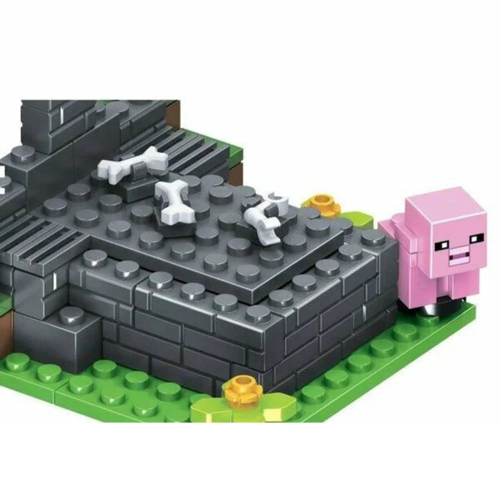 G Minecraft block by Sam's Toy World Ahmedabad, colorful building blocks with pig and bones for creative play